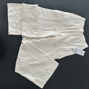 Alo ivory Knit Wide-Leg Pants